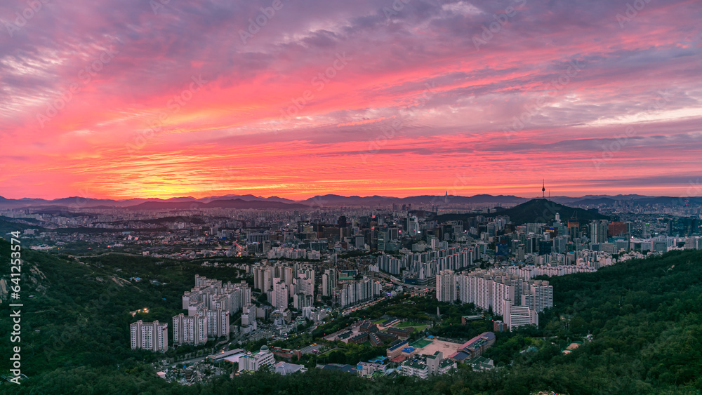 Sunrise at Seoul City South Korea