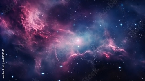 Colorful cloud nebula in a galaxy in space. luminous night sky. Astronomy and universe science. Background image of a supernova