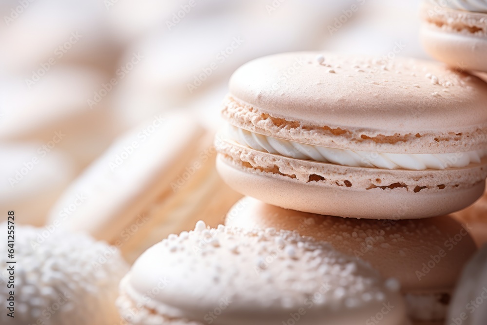 Close Up Shot Of A Single Macaron, Generative AI Close Up Shot Of A Single Macaron, Generative AI