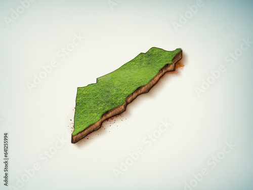 High-quality Israel 3D soil map, Israel 3D soil map render.