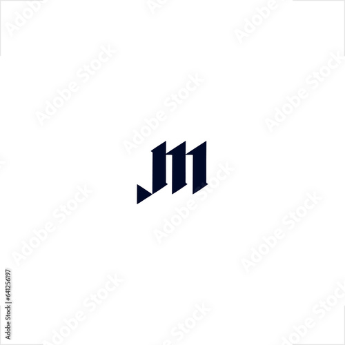 JM letter initial logo design