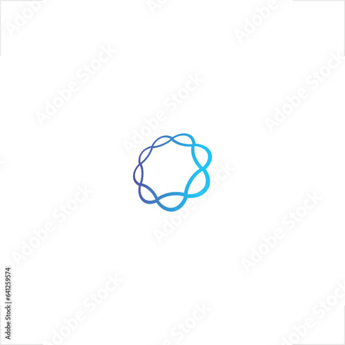 abstract perspective line logo design