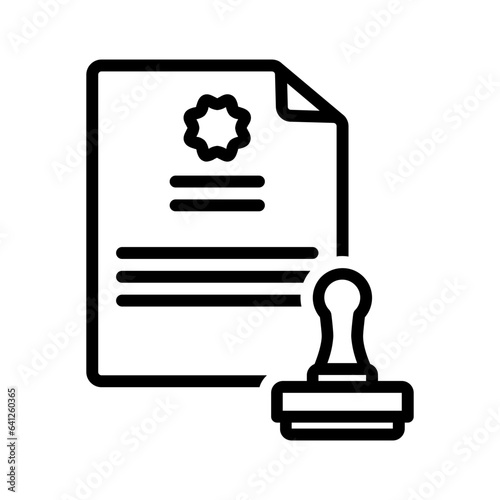 Black line icon for Licensure
