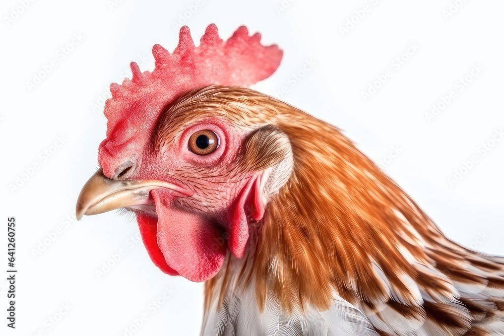 Chicken photo realistic illustration - Generative AI.