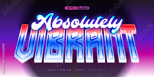 Retro shiny Y2K editable text effect absolutely vibrant