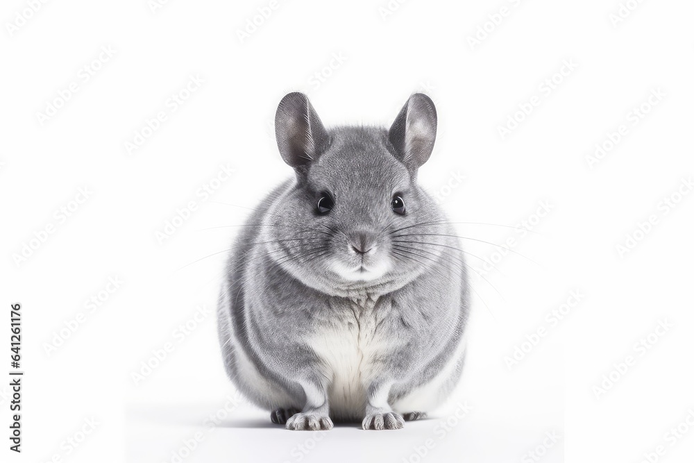 Obraz premium Chinchilla bphoto realistic illustration - Generative AI.