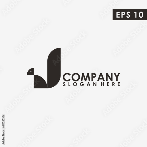 Abstract Squirrel Logo Design Vector Template. Modern Design. Vector Illustration