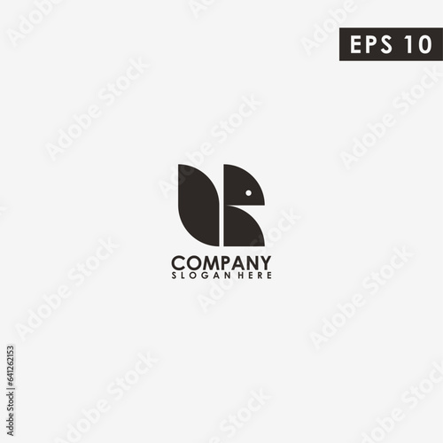 Abstract Squirrel Logo Design Vector Template. Modern Design. Vector Illustration