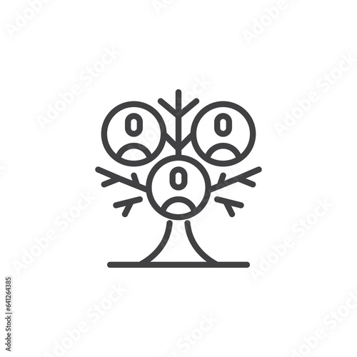 Family tree line icon
