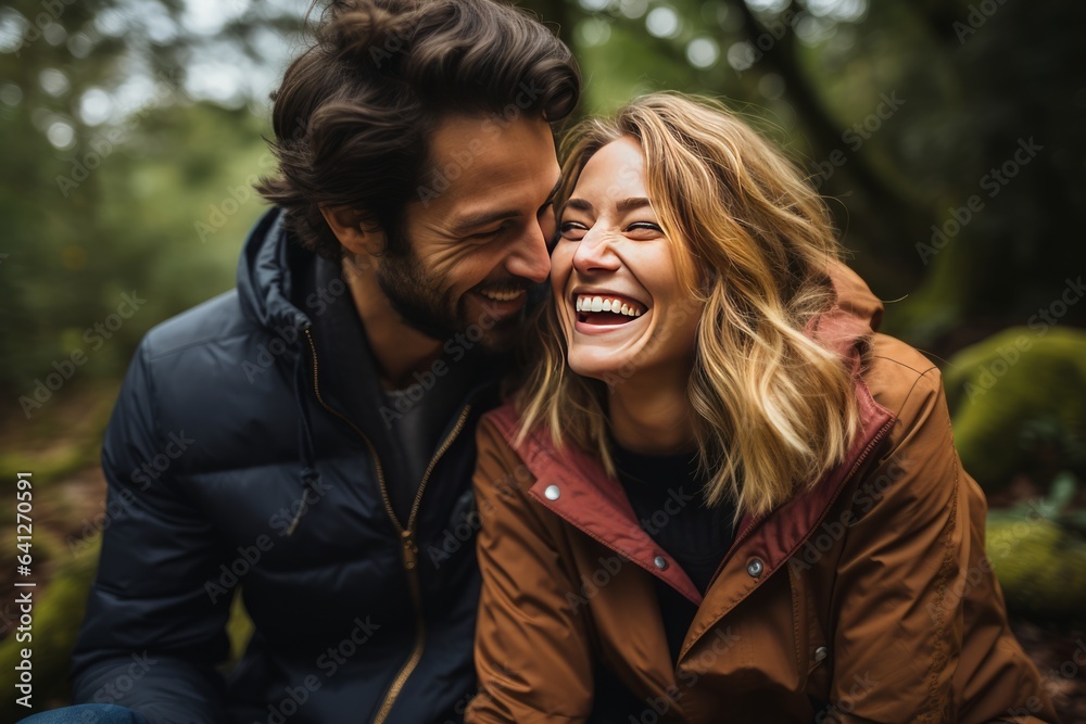 Couple Sharing A Playful Moment, Generative AI Couple Sharing A Playful Moment, Generative AI