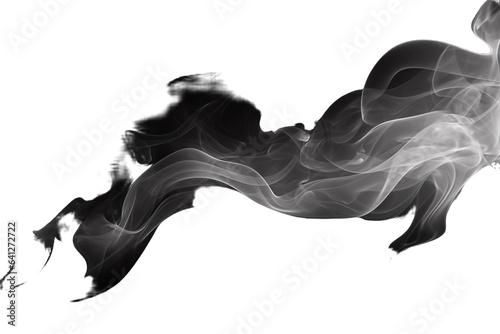 Abstarct smoke swirls, White smoke on black background, isolated, png, transparent background
