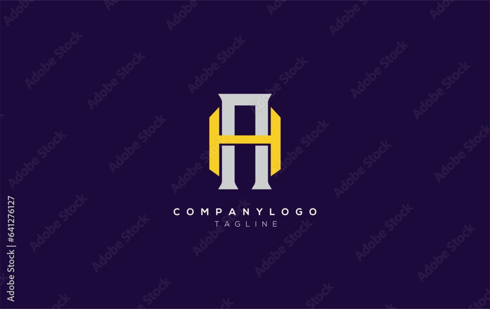 Fototapeta premium Alphabet letters Initials Monogram logo AH, AH INITIAL, AH , icon, letter Design 
