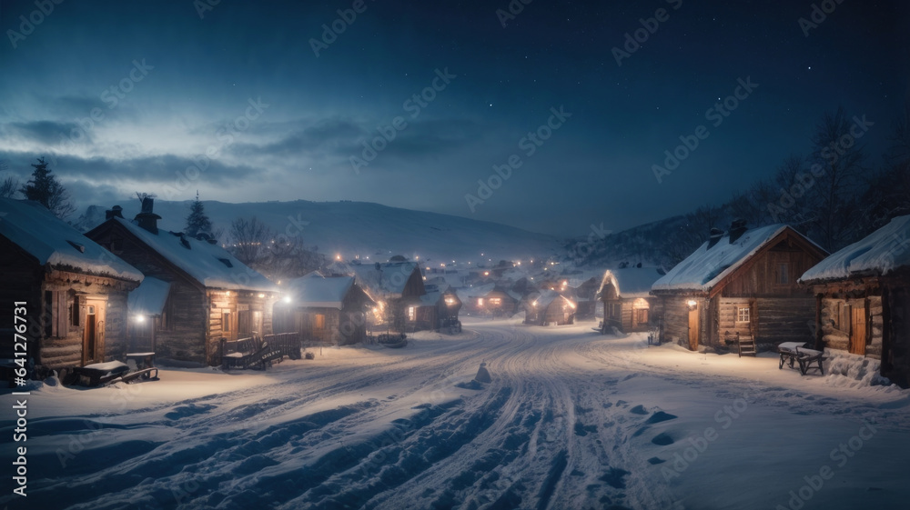 winter in the village