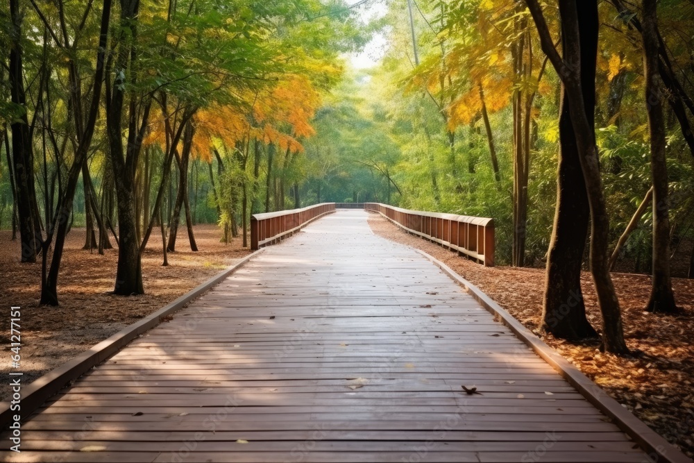 Fototapeta premium Path way through the autumnal forest