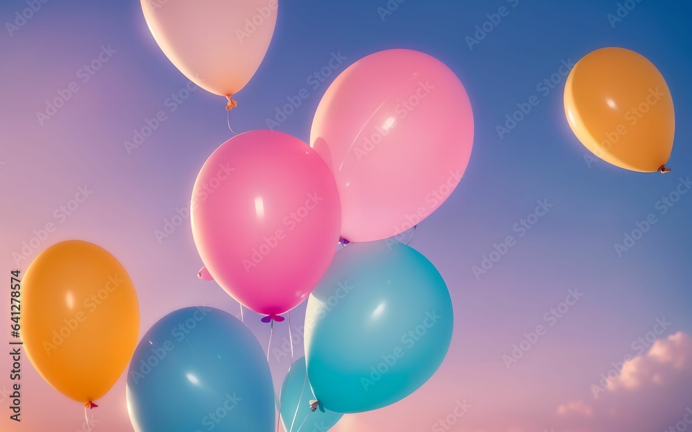 Vibrant Pastel Color Balloons Illuminate Playful Creations ai generated Vibrant Pastel Color Balloons Illuminate Playful Creations ai generated