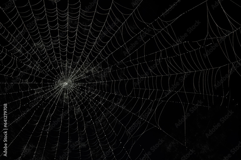 Bright Spider Web On A Dark Black Background Created With The Help Of Artificial Intelligence Bright Spider Web On A Dark Black Background Created With The Help Of Artificial Intelligence