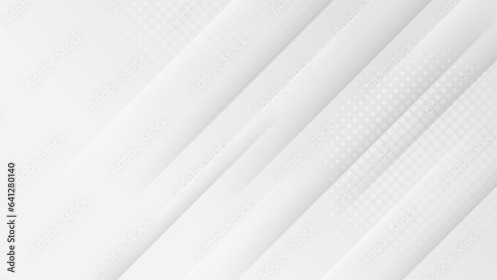 Fototapeta premium Abstract white geometric shapes 3d background. Vector illustration abstract graphic design banner pattern presentation background wallpaper web template.