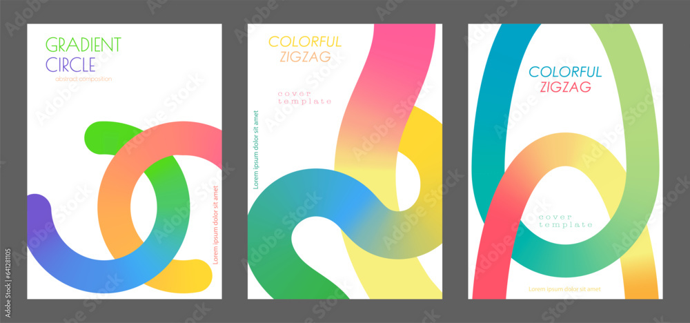 Gradient smooth lines. Minimalistic colorful template for banners, posters and covers. An idea for a corporate creative style in social networks, advertising, marketing and creative inspiration