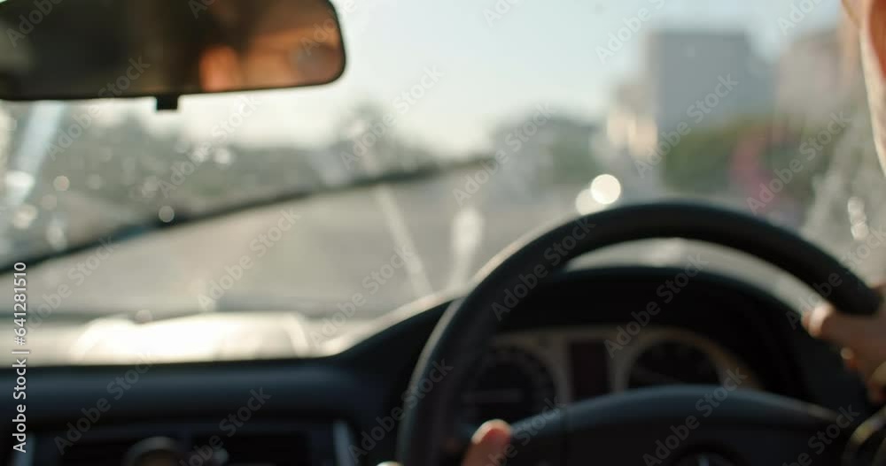Graceful and Glamorous Lady Behind the Wheel: Commuting and Shopping Adventures. High quality 4k footage