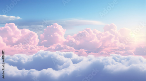 Clouds on a Blue Sky, Dawn Hues, Baby Pink © Ziyan Yang