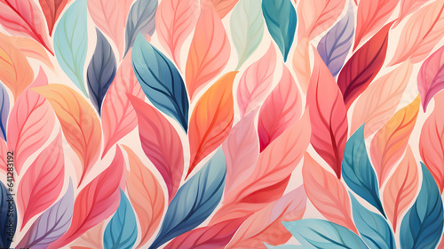 Design a pattern using watercolor-style brushstrokes  painterly textures  and other artistic elements.  leaves   This pattern would be perfect for businesses in the art or creative industries 