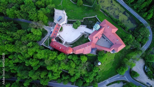 Top down rocks castle in Poland photo