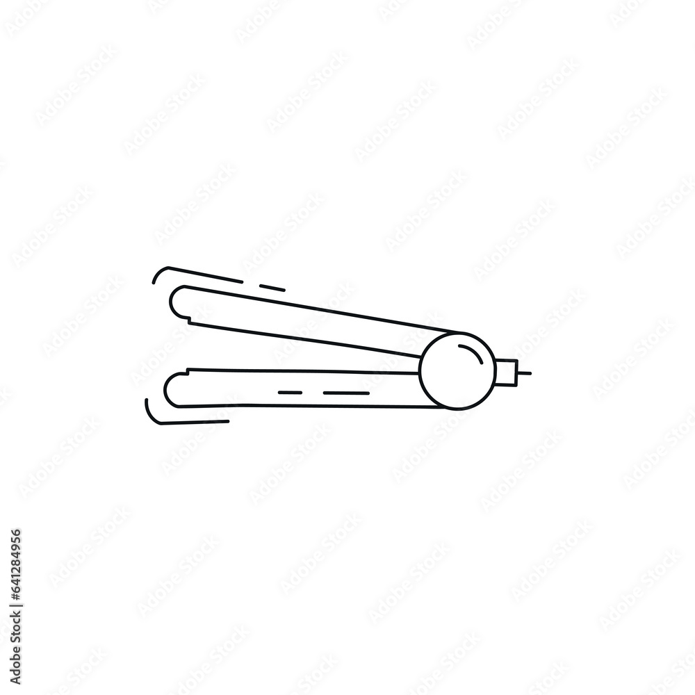 Hair Straightener thin line icon. Hair Straightener thin line icon.