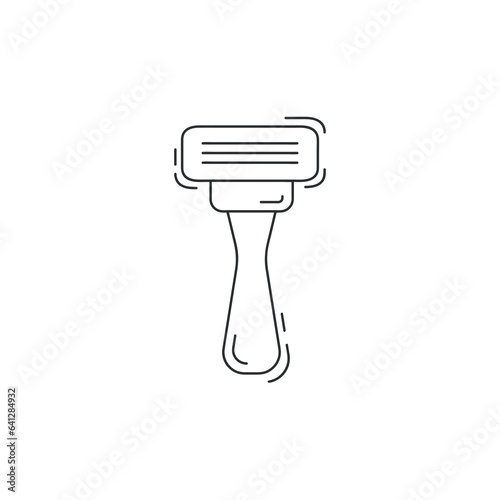 Razor blade shave line icon. shaving razor thin line icon.