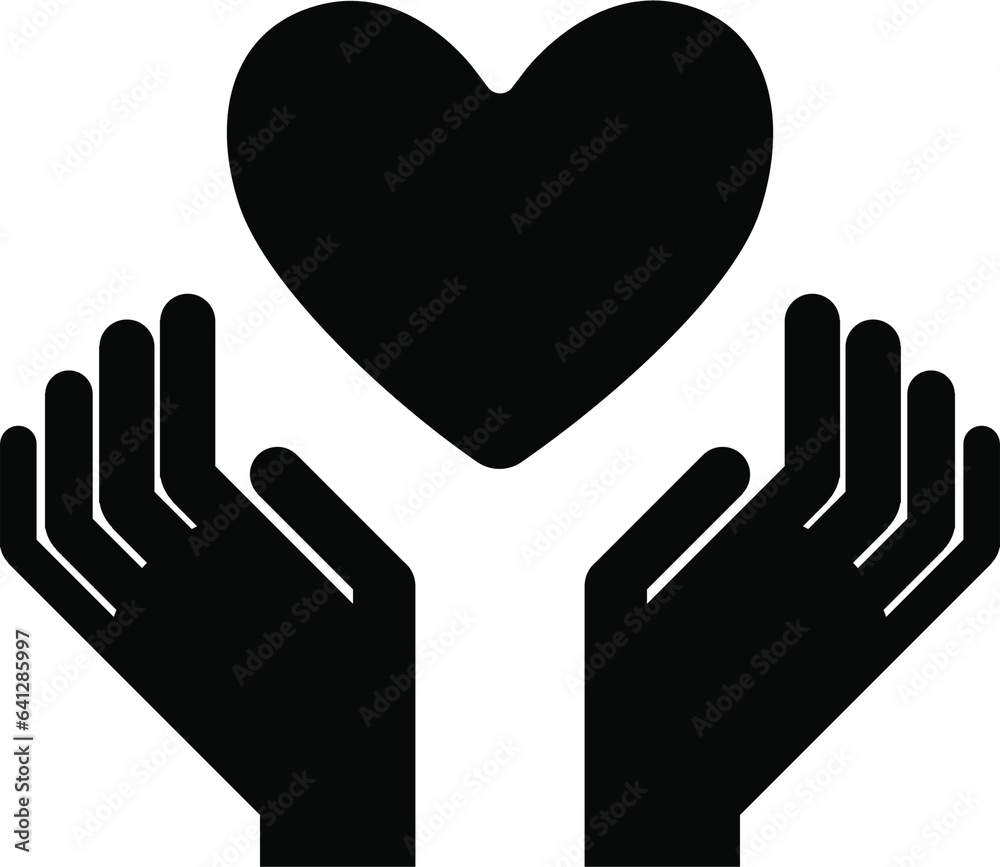 Digital png illustration of hands and heart shape in black on transparent background Digital png illustration of hands and heart shape in black on transparent background