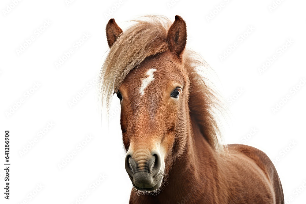 Obraz premium Pony photo realistic illustration - Generative AI.