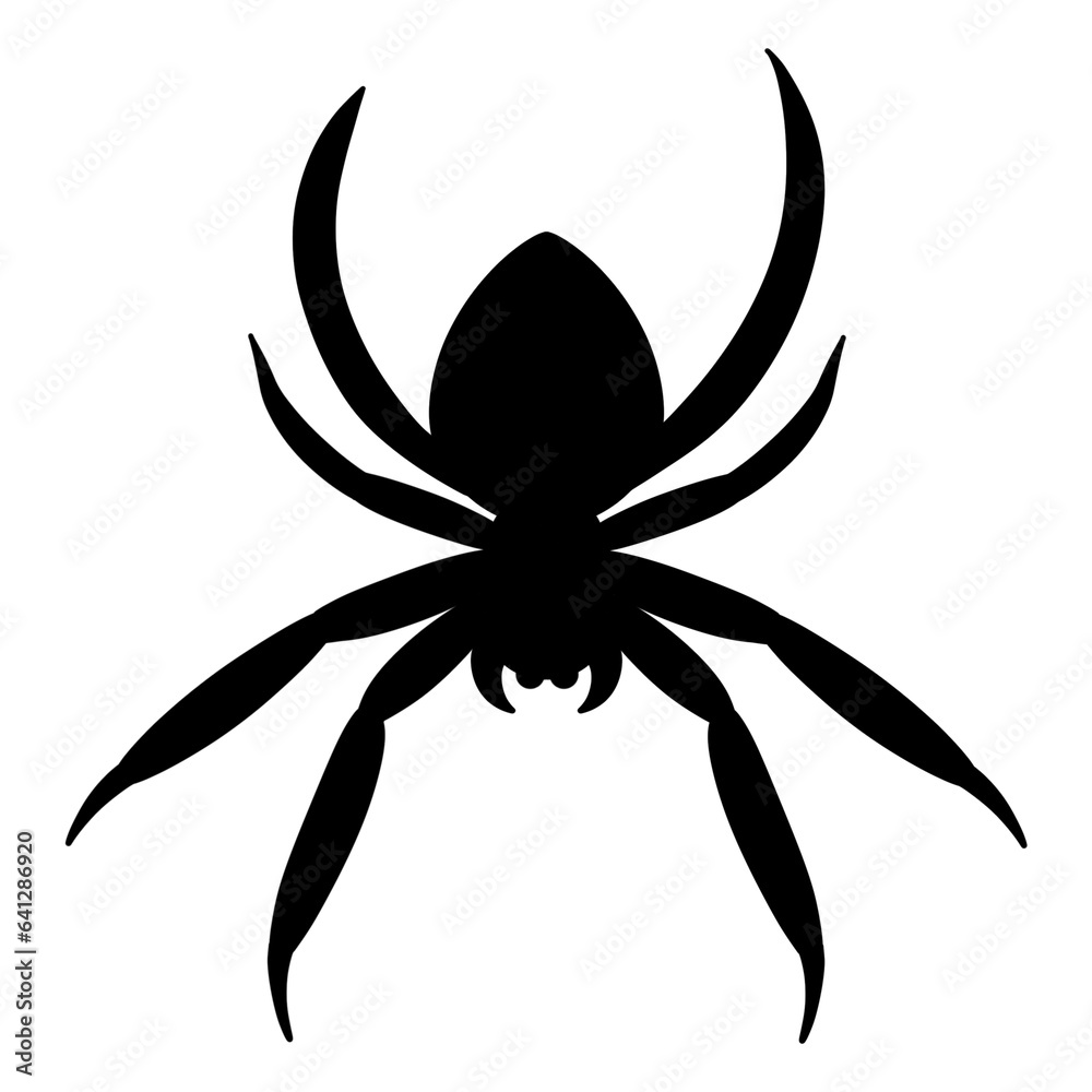 Spider black doodle outline. Spider black doodle outline.