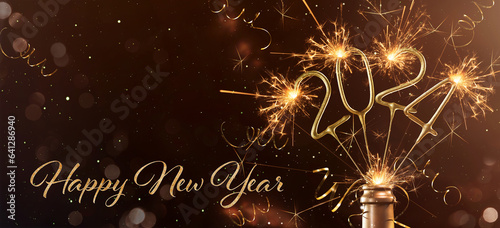 Canvas Print New Year's Eve Party background greeting card