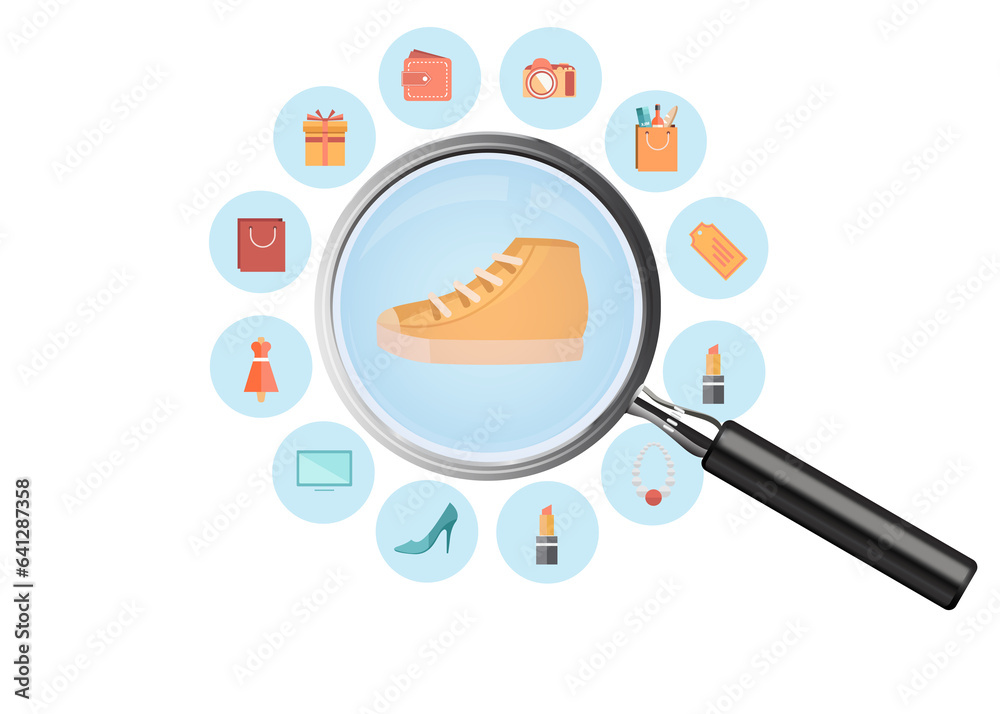 Digital png illustration of media icons and reading glass on transparent background Digital png illustration of media icons and reading glass on transparent background
