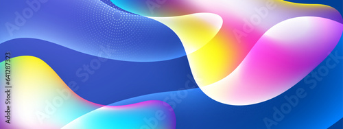 Fluid gradient background vector. Cute and minimal style posters with colorful, vibrant organic shapes and liquid color. Modern wallpaper design for social media, idol poster, banner, flyer.