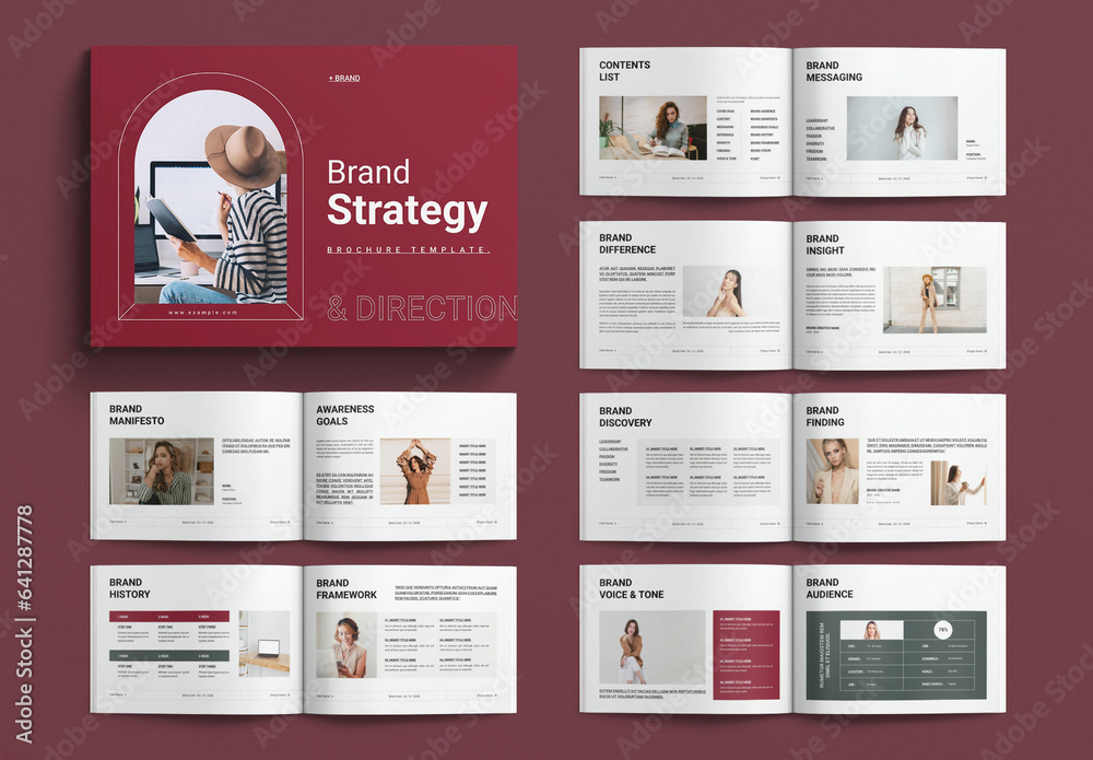 Brand Strategy Guide Layout Brochure Template Landscape Stock Template ...