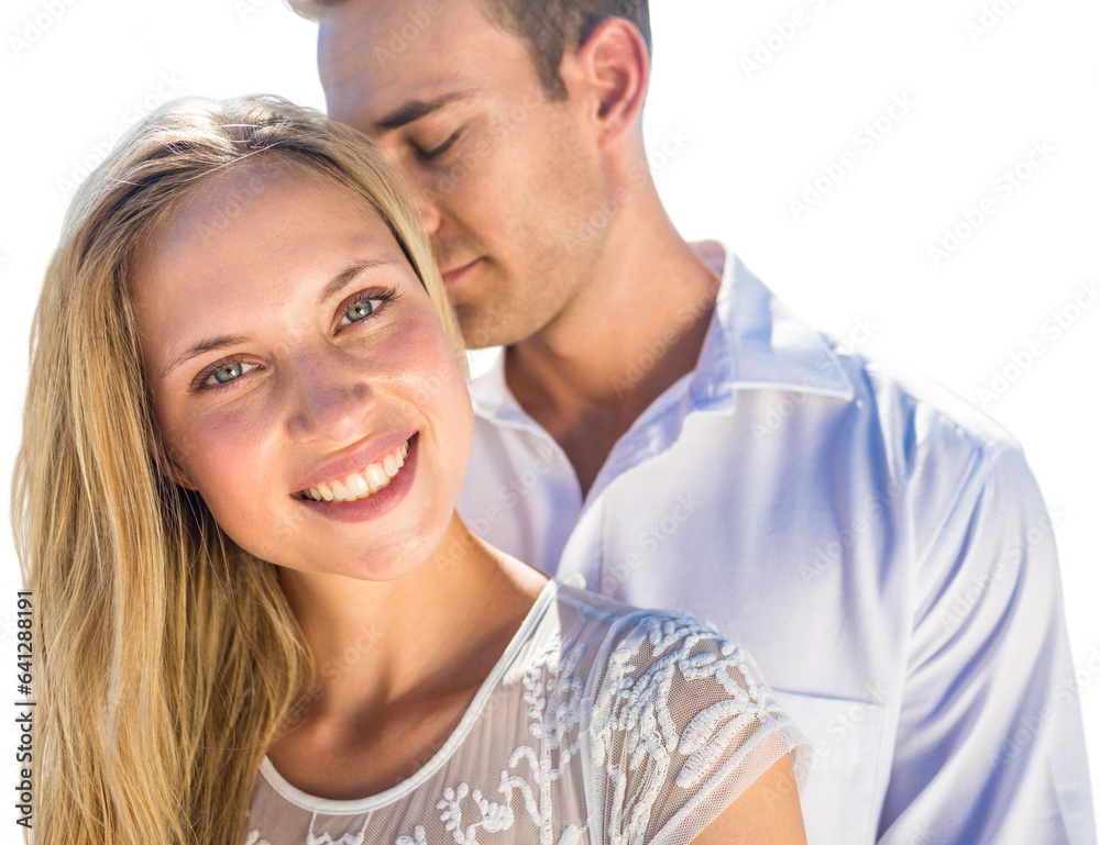 Digital png photo of happy caucasian couple on transparent background Digital png photo of happy caucasian couple on transparent background