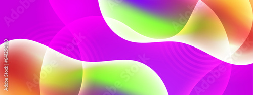 Gradient background with colorful morphing shapes. Metaball spheres. Morphing colorful blobs. Vector 3d illustration. Abstract 3d background. Liquid colors. Decoration for banner or sign design