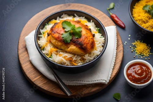 chicken and rice generated by AI