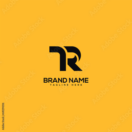 Abstract initial letter TR RT logo design template - vector.