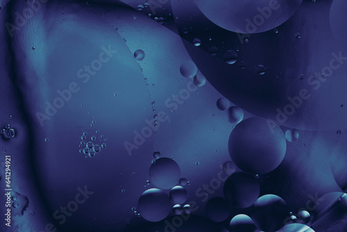 Fototapeta Naklejka Na Ścianę i Meble -  dark blue fluid shapes, abstract water background