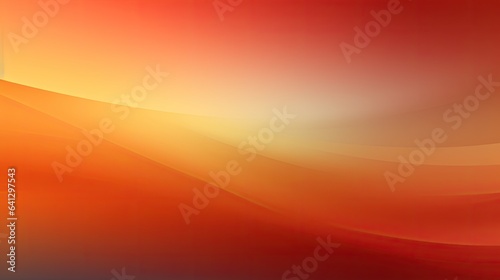 Modern simple abstract orange and golden gradient background with fluid wave motion, concept art illustration
