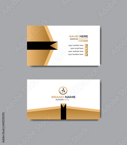 Yellow modern creative business card and name card template design in vector format vertical plain clean.