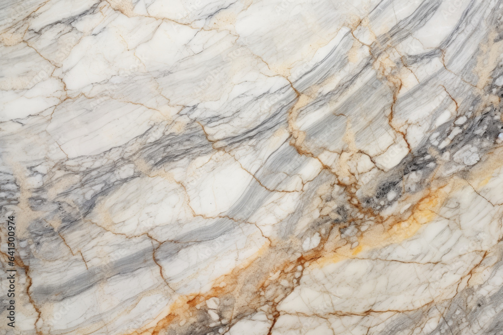 Fototapeta premium Elegant White Marble Slab with Intricate Veining and Luxurious Texture, Captured in Exquisite Macro Detail