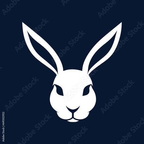 cute rabbit silhouette in black color