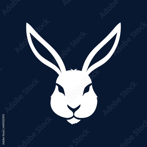 cute rabbit silhouette in black color