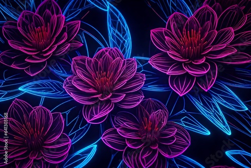 abstract floral background generated by AI technology