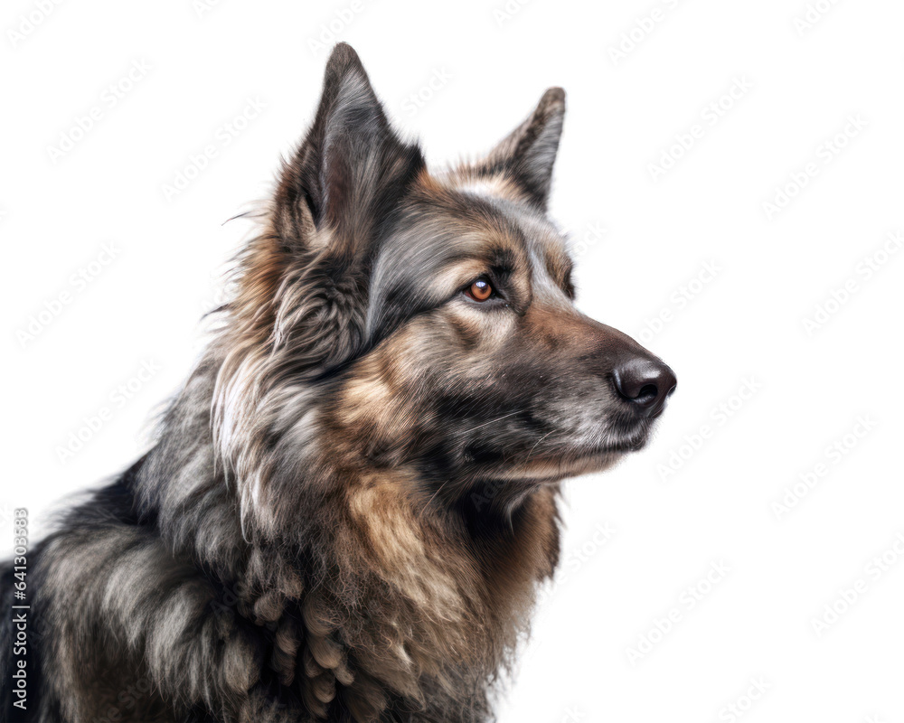 guard dog staring off into the distance isolated on transparent background guard dog staring off into the distance isolated on transparent background