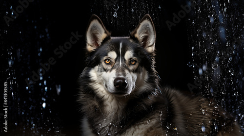 portrait of a black dog © vardan