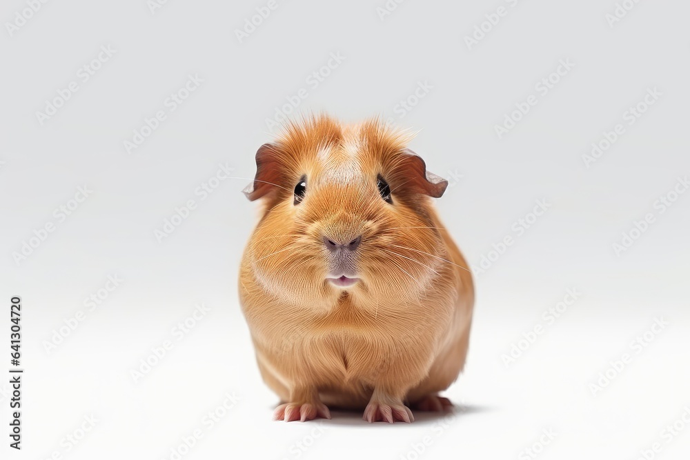 Guinea pig photo realistic illustration - Generative AI. Guinea pig photo realistic illustration - Generative AI.