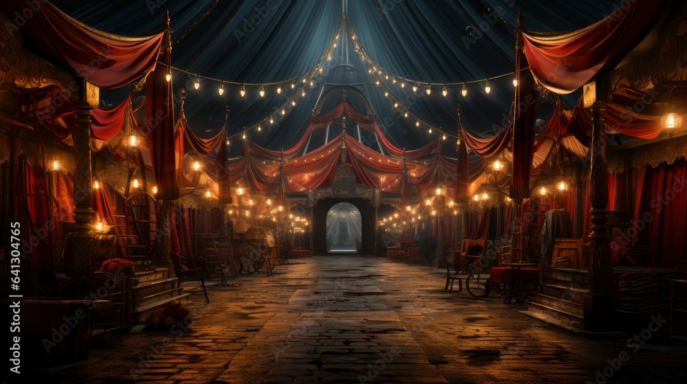 Circus background. Generative AI. Circus background. Generative AI.